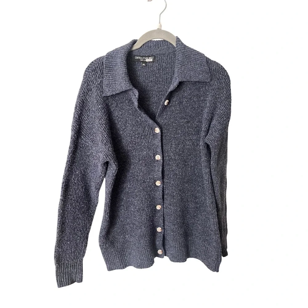 Central Park West Millie Oversized Sweater Polo Navy Size XS - Picture 8 of 9